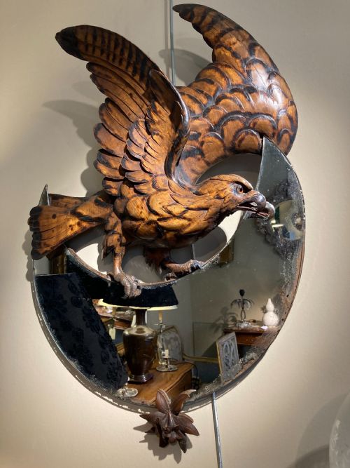 French Carved Eagle Mirror