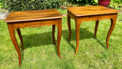 Pair of Small Walnut Tables