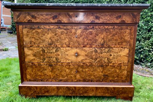 Louis Philippe Commode in Burr Walnut