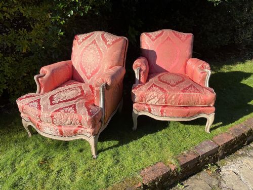 Pair of French Louis Style Armchairs