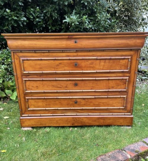 French Faux Bamboo Chest Zig Drawers