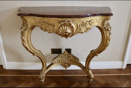 18th Century French Gilt Console Table
