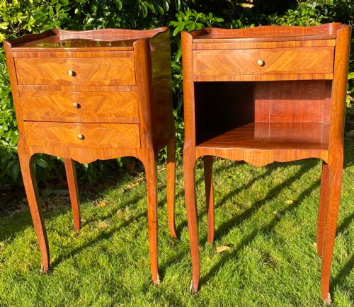 Pair of Inlaid Bedside Tables
