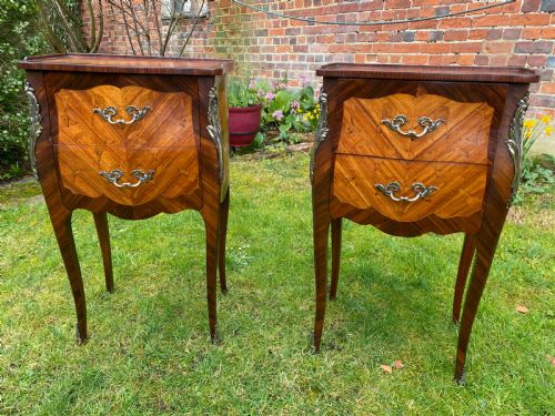 Pair of Inlaid Bedside Tables