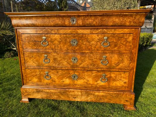French Burr Walnut Commode