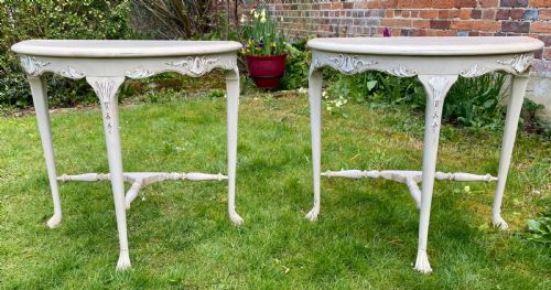 Pair of Painted Console Tables
