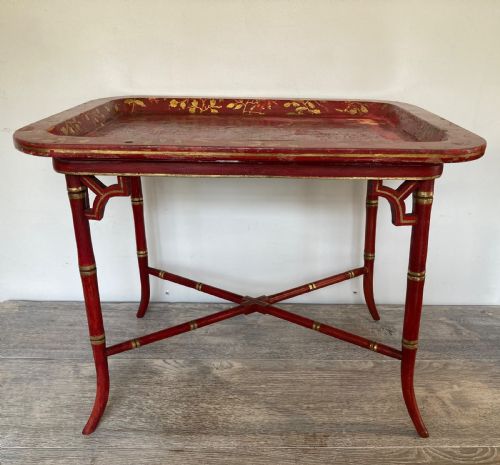 A Red Lacquer Tray Table