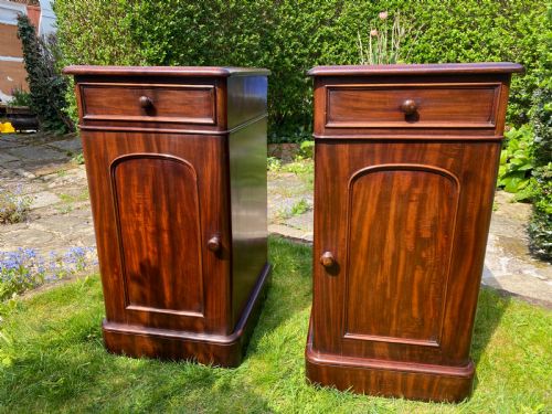 Pair of Mahogany Bedside Cupboards