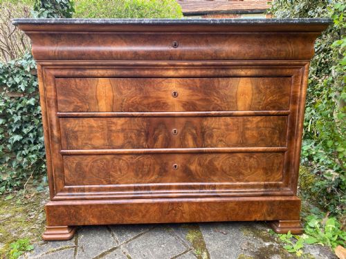 Louis Philippe Commode in Figured Walnut