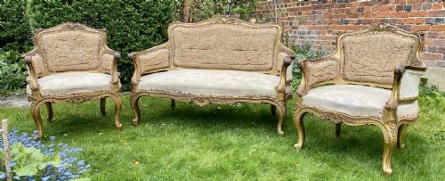 English Gilt Rococo Suite