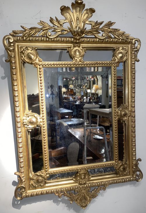 French 19th Century Gilt Margin Mirror