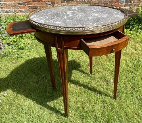 French Mahogany Bouillotte Table