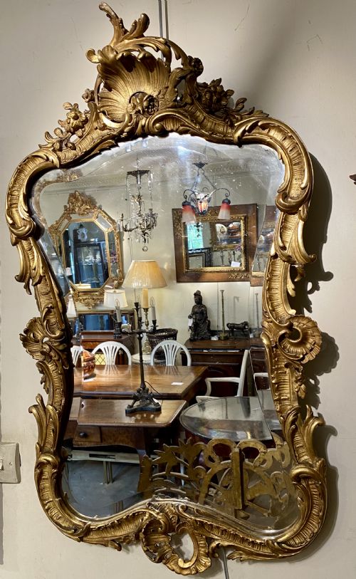 French Gilt Rococo Mirror