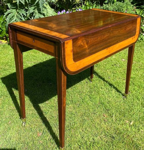 18th Century Rosewood and Boxwood Pembroke Table
