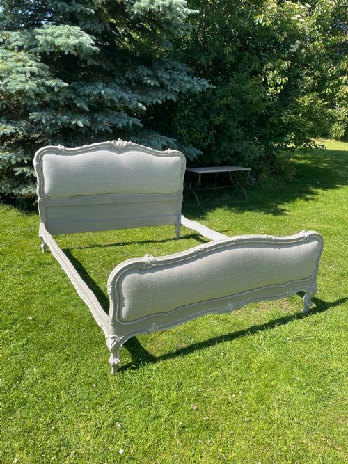 Rare Superking French Painted Bed