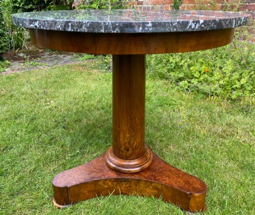 Amboyna and Walnut Occasional Table or Gueridon