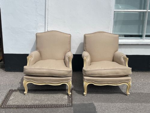Pair of French “Comfy” Armchairs