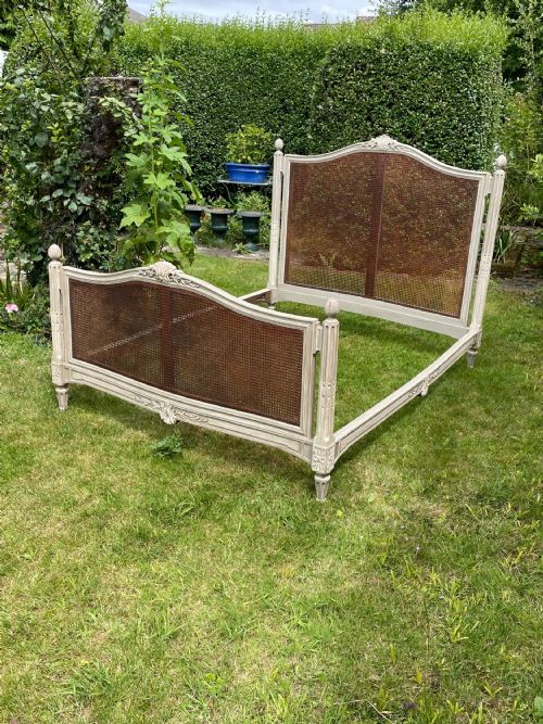 French King Size Cane Bed
