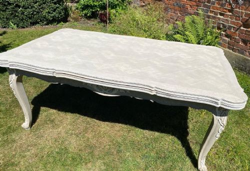 Painted and Limed Oak Extending Dining Table