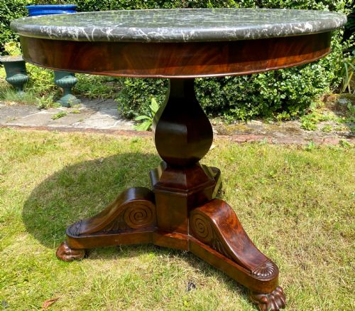 French Flame Mahogany Gueridon or Centre Table