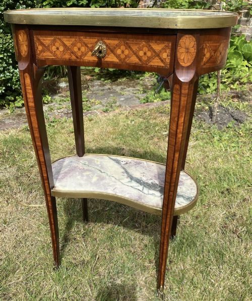 Small Fine Quality Parquetry and Marquetry Side Table