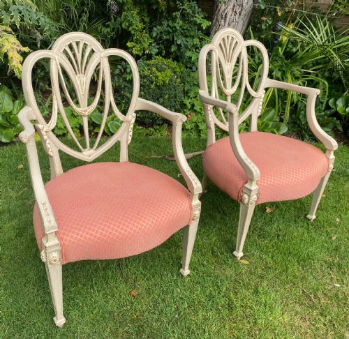 Pair of Sheraton Design Armchairs