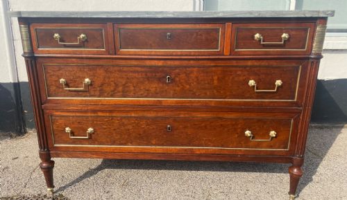18th Century French Commode in Plum Pudding Mahogany