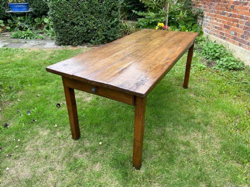 French 19th C Cherry Wood Farm Table