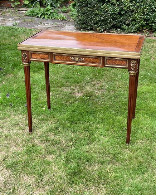 French 19th C Card Table by Krieger of Paris