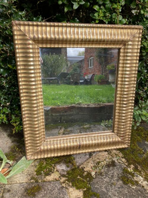 19th C Dutch Gilt Ripple Frame Mirror