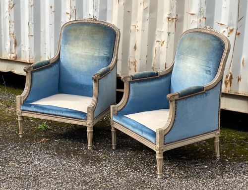 Louis Xvi Style 19th C Painted Armchairs