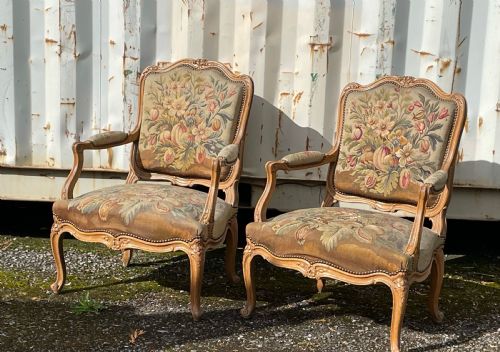 Louis Xv Style Needlepoint Chairs