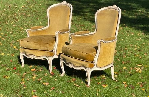 A Pair of Louis Xv Style Berger Chairs
