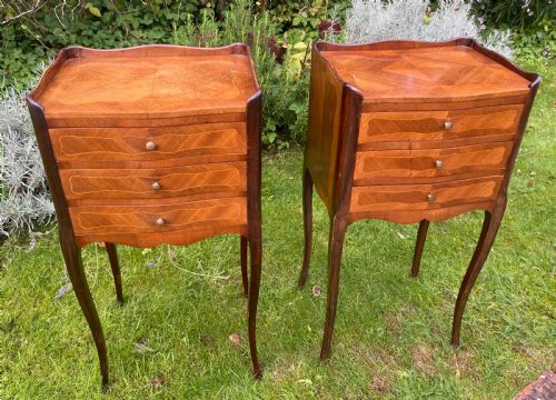 Pair of Inlaid Bedside Tables