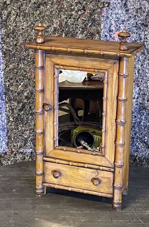 Miniature French Faux Bamboo Armoire