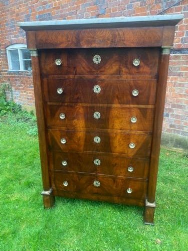 French Empire Semainier or Tall Chest