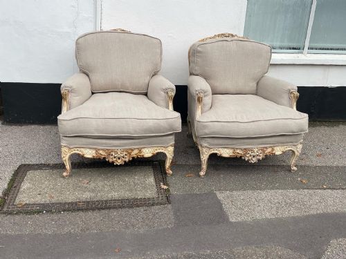 Italian Pair of Comfy Armchairs