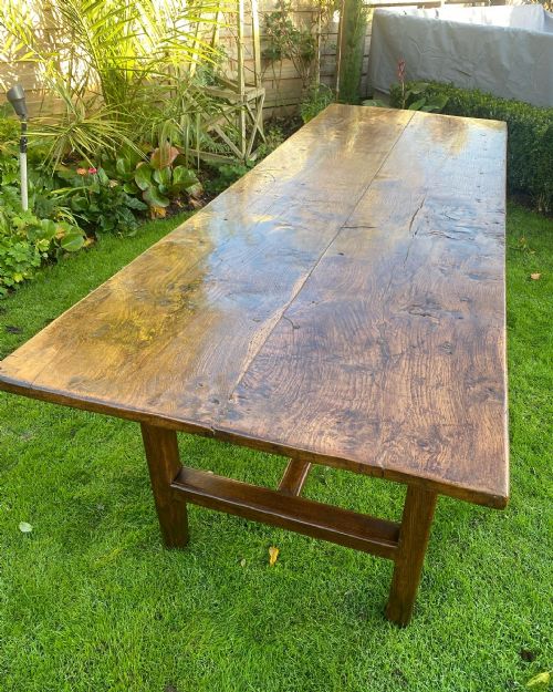 Large Two Plank Oak Farmhouse Table