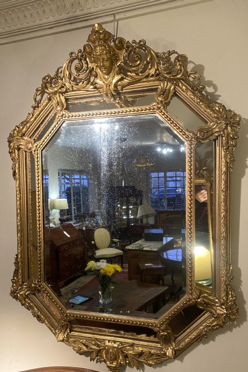 Large Gilt 19th Century Gilt Margin Mirror