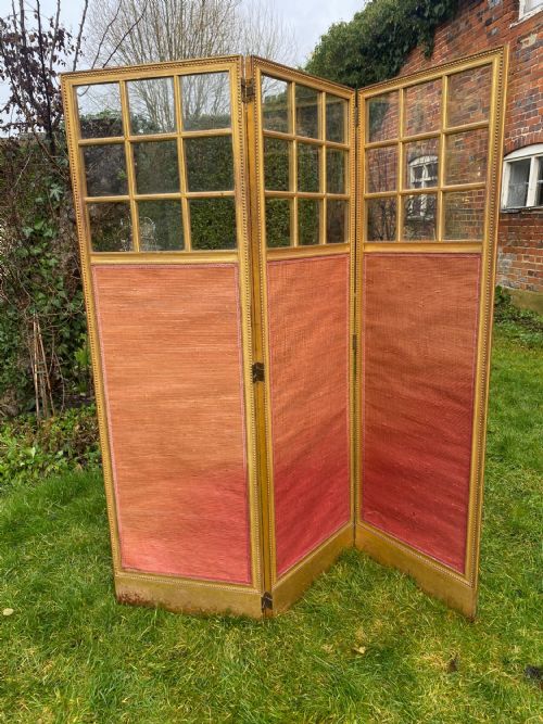 GILT THREE FOLD SCREEN - ADDITIONAL PHOTO 1