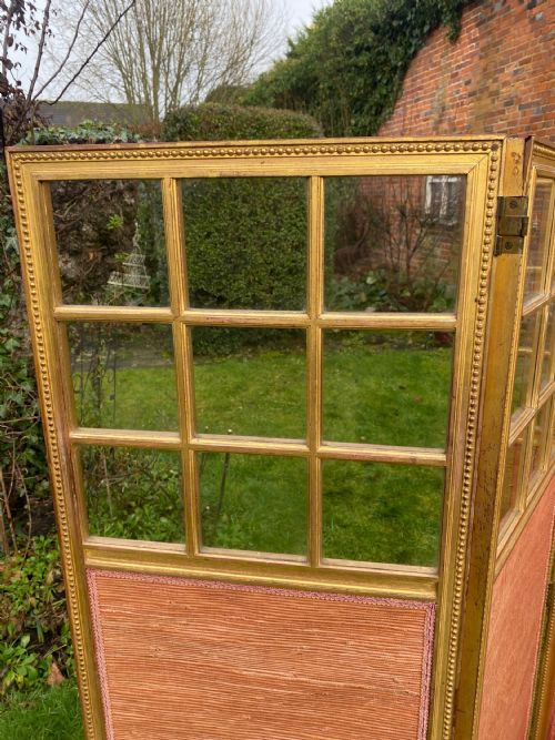 GILT THREE FOLD SCREEN - ADDITIONAL PHOTO 2