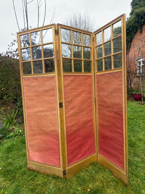 GILT THREE FOLD SCREEN - ADDITIONAL PHOTO 5