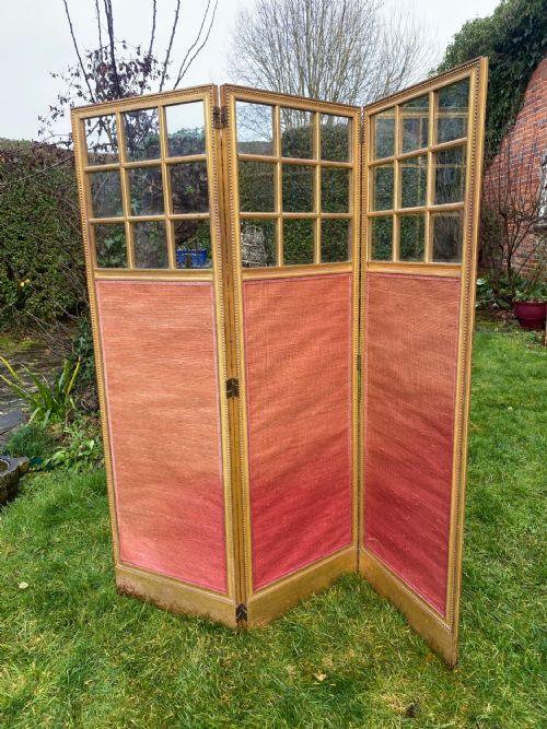 GILT THREE FOLD SCREEN - ADDITIONAL PHOTO 4
