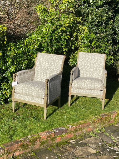 A Pair of Neoclassical Style Armchairs