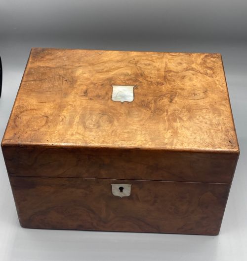 Victorian Walnut Traveling Box
