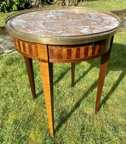 French Parquetry Bouillotte Table