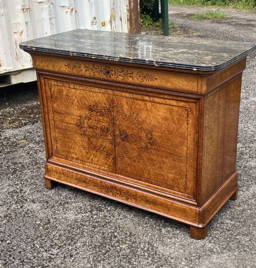French Charles X Birdseye Maple Cabinet
