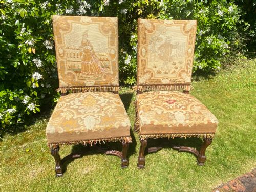 ROSEWOOD AND NEEDLEPOINT PAIR OF CHAIRS - ADDITIONAL PHOTO 3