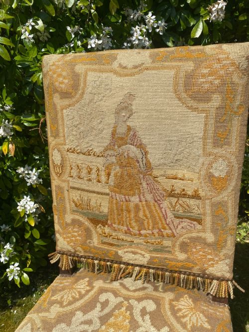 ROSEWOOD AND NEEDLEPOINT PAIR OF CHAIRS - ADDITIONAL PHOTO 1