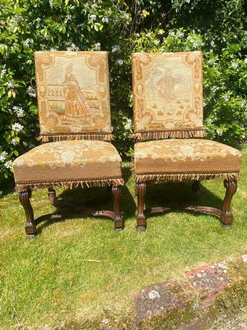ROSEWOOD AND NEEDLEPOINT PAIR OF CHAIRS - ADDITIONAL PHOTO 5